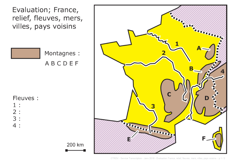 Cartes de France : les fleuves - CTRDV